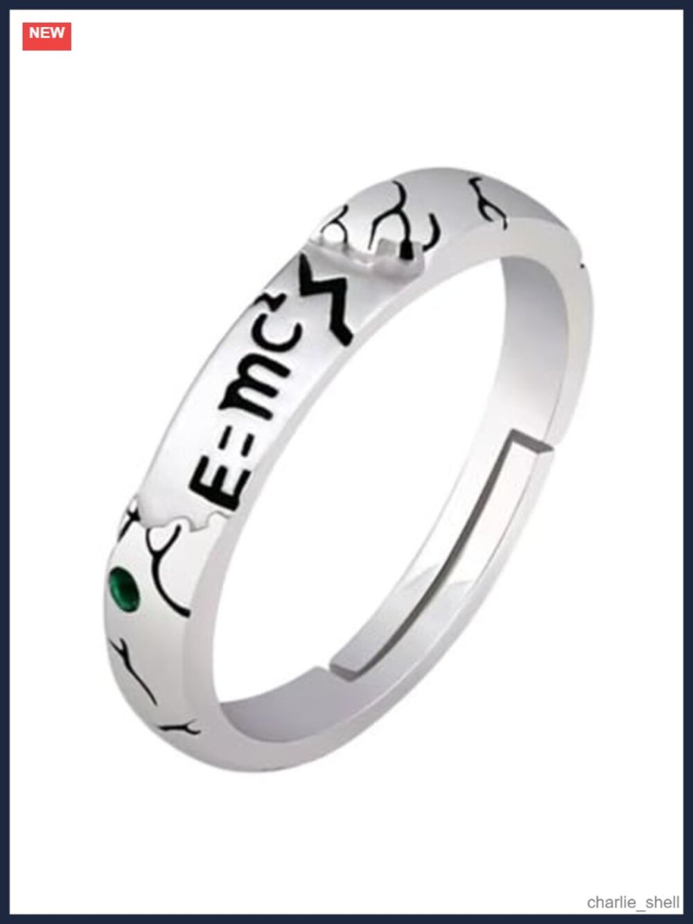 Adjustable Silver Zinc Alloy Band Ring - Anime Cosplay Costume Jewelry